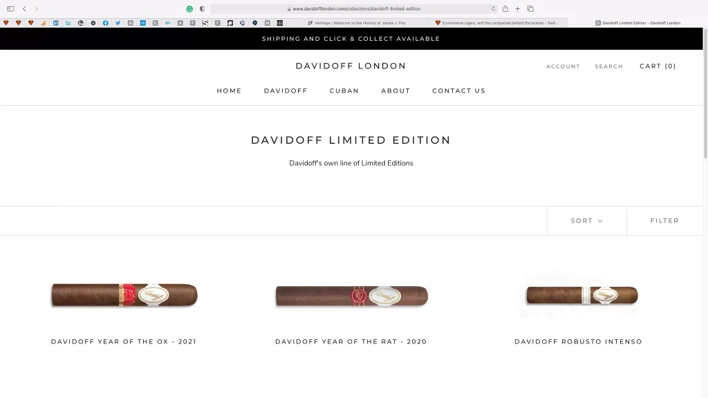 Ecommerce cigars, the companies, brands and retailers