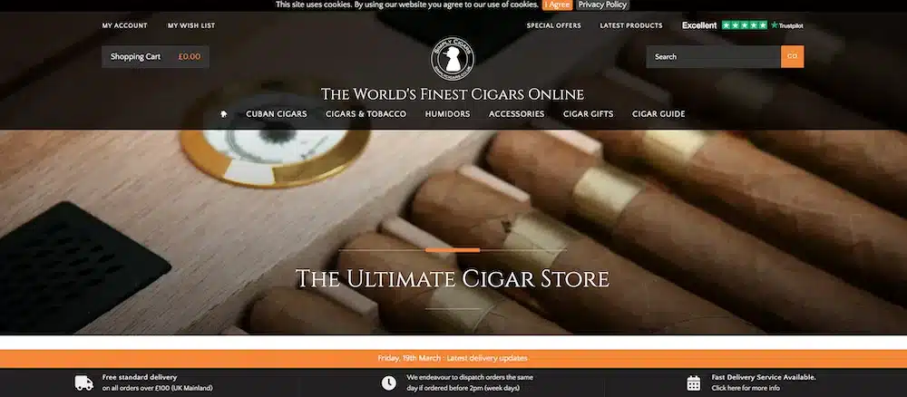 Ecommerce cigars, the companies, brands and retailers